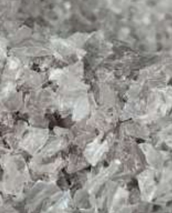 Botella cristal molido